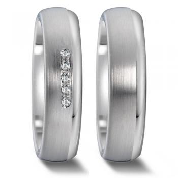 Trauringe Weissgold von Weidner 62057 + 72057